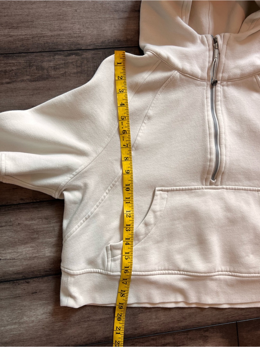 Lululemon Scuba Oversized Half-Zip Hoodie Bone Cream Women’s Medium-Large - Picture 8 of 9